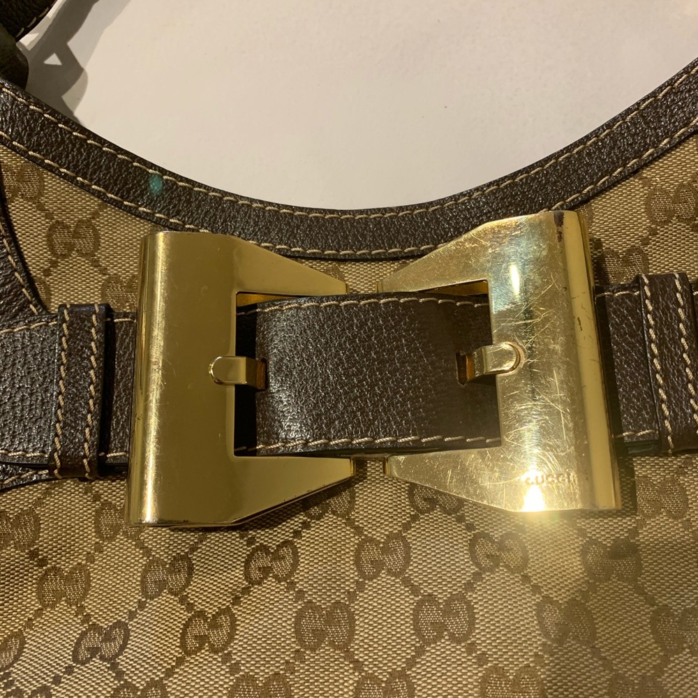 Gucci Hobo Queen Bow Guccisimma Logo Shoulder Bag - Picture 9 of 15